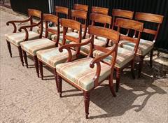 2408201912 Early Nineteenth Century Regency Mahogany Dining Chairs Attributed to Gillow Carver 22w 22d 33h single 19w 21d 33h _6.JPG